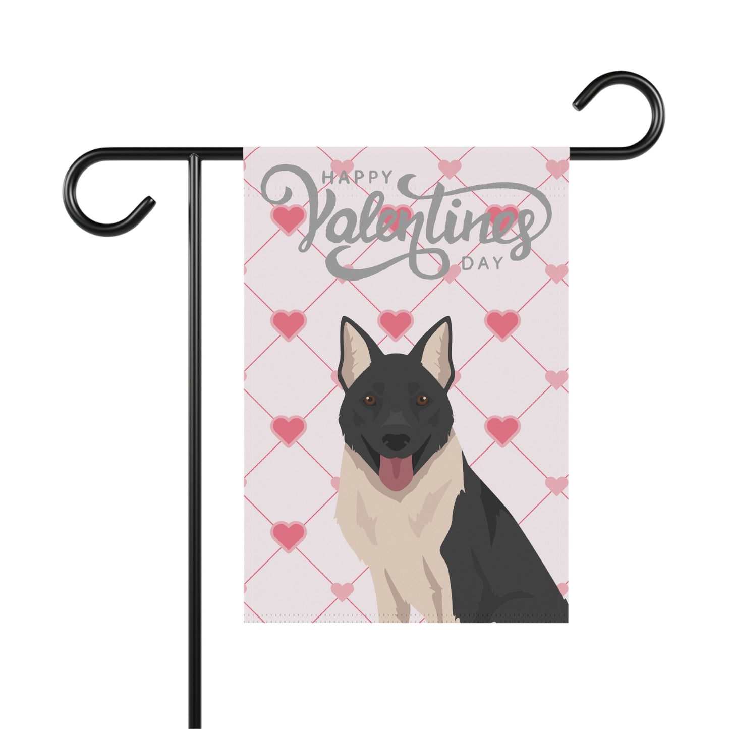 Russo European Laika Dog Valentines Day Garden Flag