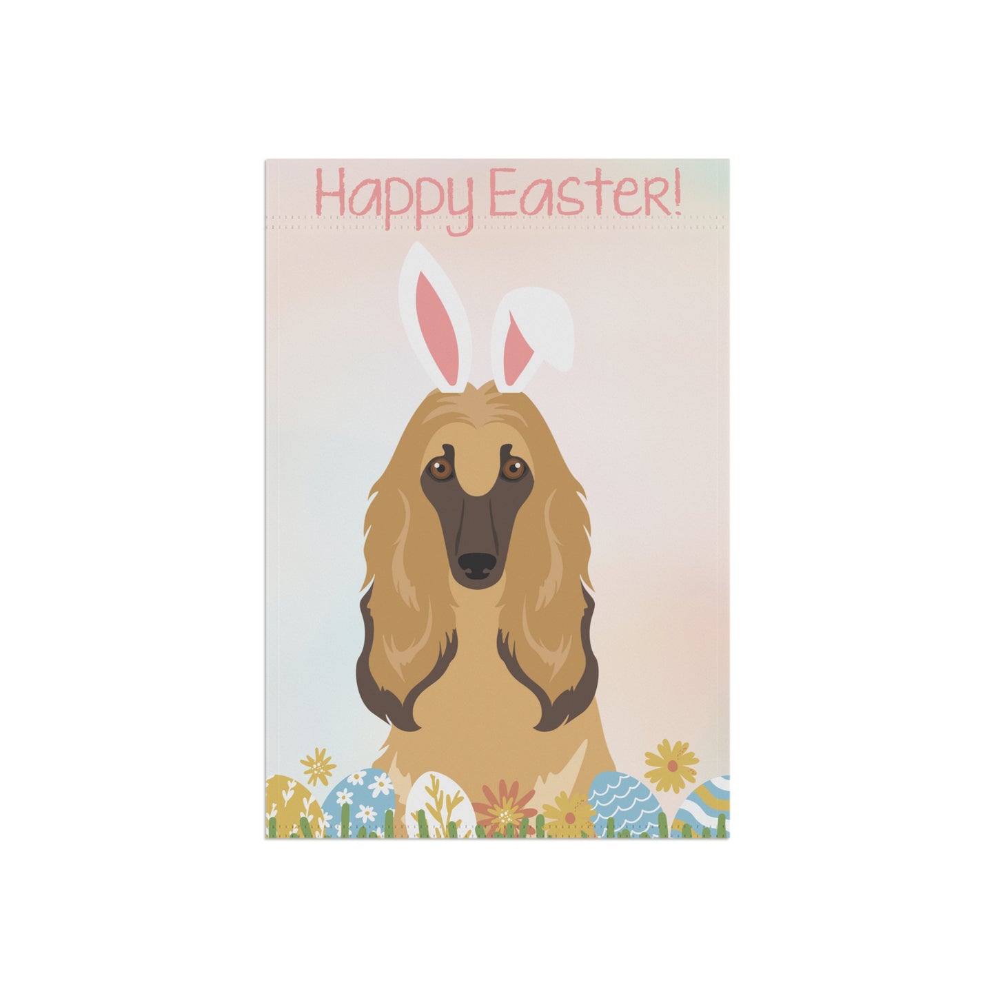 Afghan Hound Dog Happy Easter Garden Flag