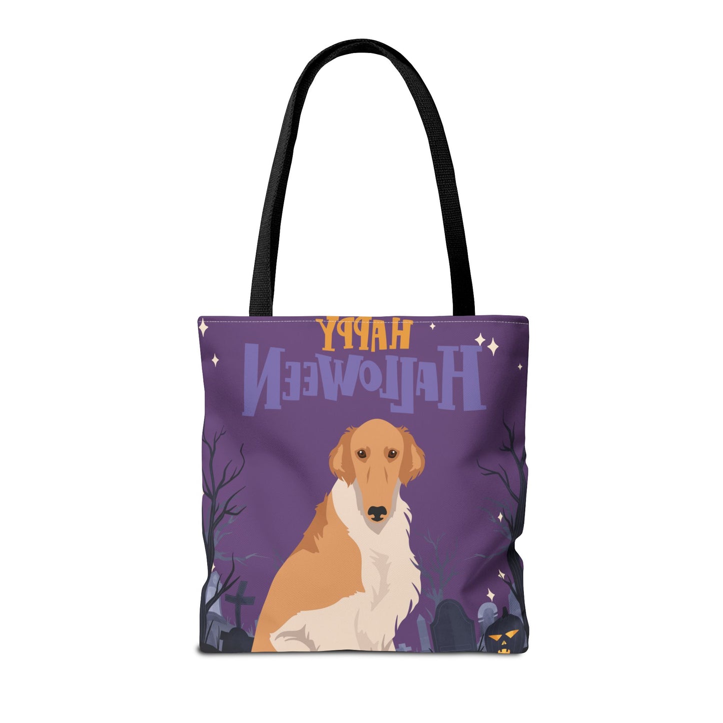 Borzoi Dog Happy Halloween Tote Bag 16x16