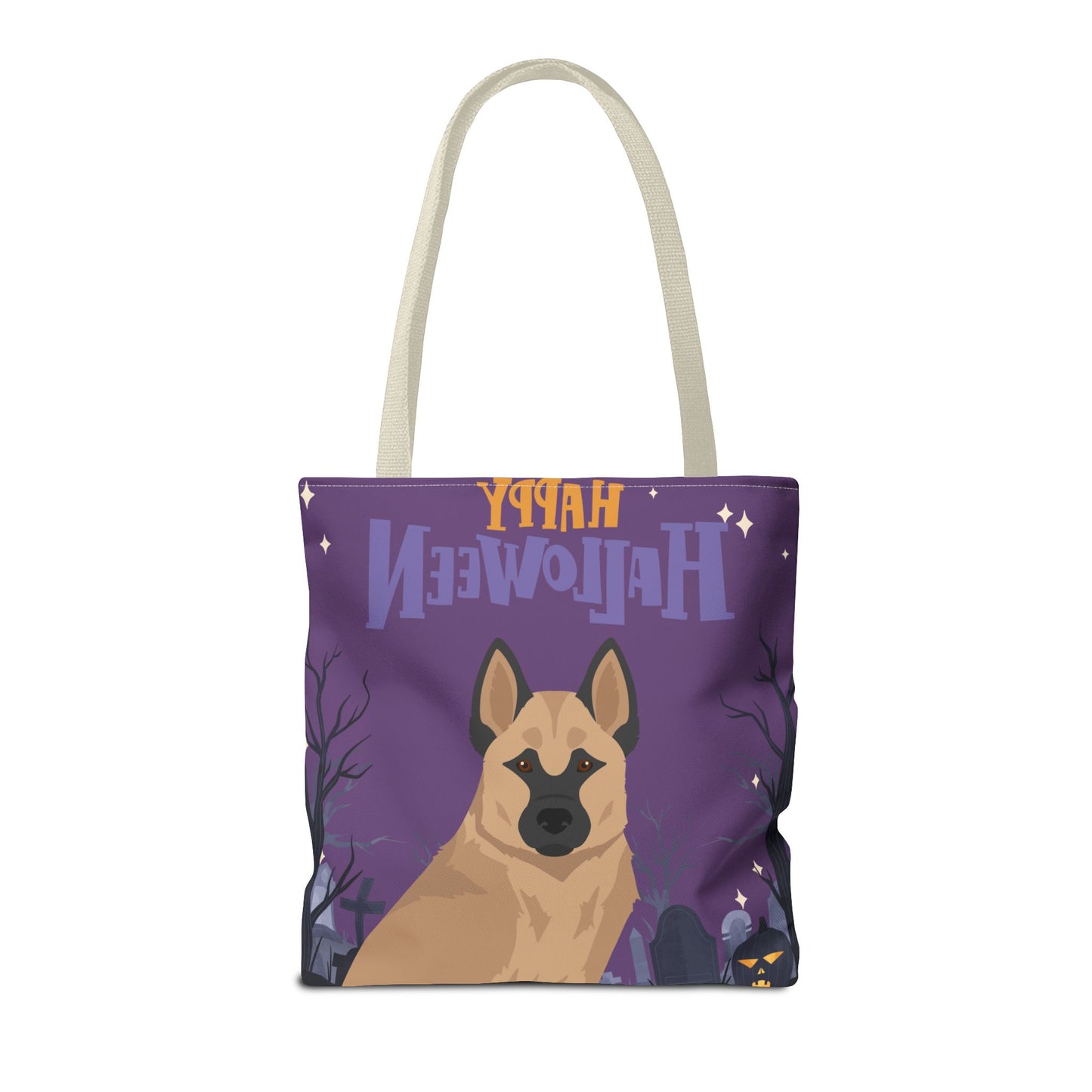 Hallefors Elkhound Dog Happy Halloween Tote Bag 16x16