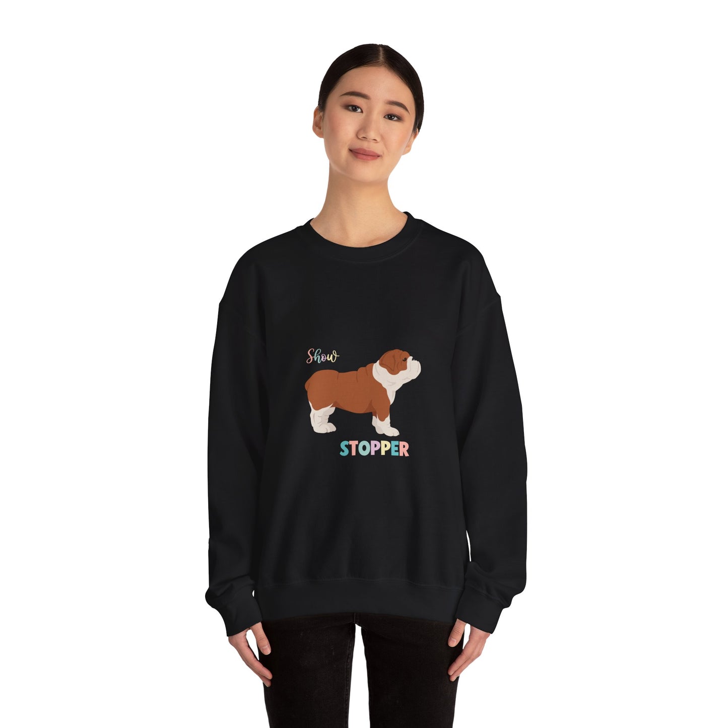 Bulldog Dog Unisex Heavy Blend Crewneck Sweatshirt