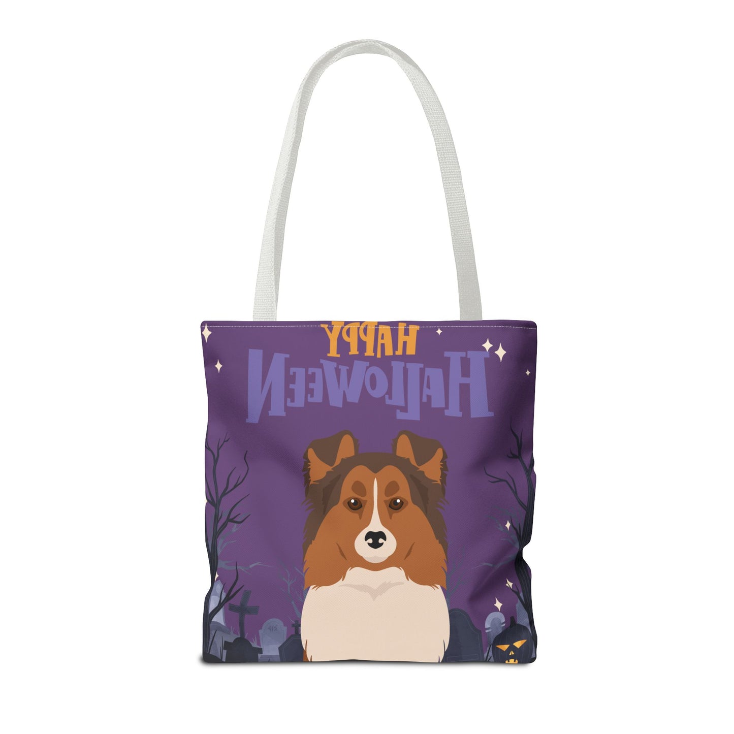 Shetland Sheepdog Dog Happy Halloween Tote Bag 16x16