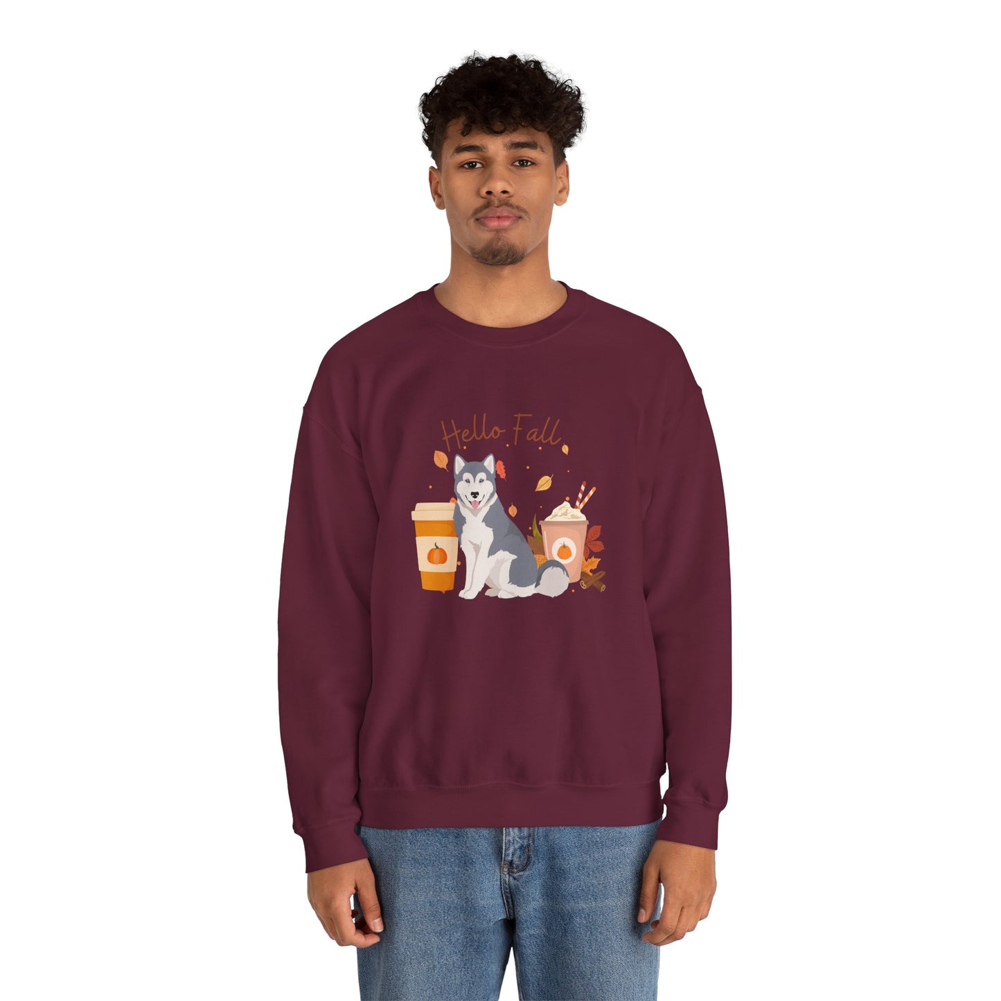 Copy of Copy of Copy of Canadian Inuit Dog Fall Halloween Unisex Heavy Blend Crewneck Sweatshirt