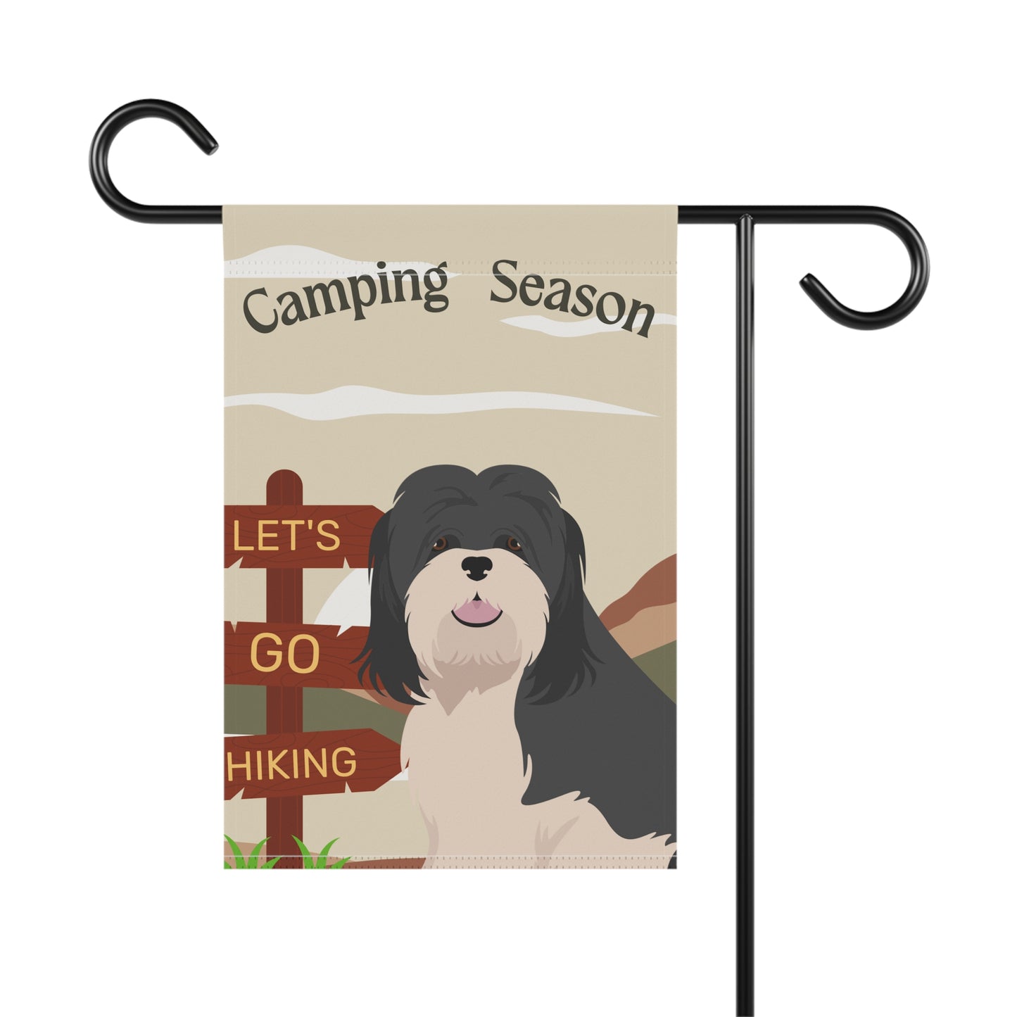 Lhasa Apso Dog Camping Garden Flag