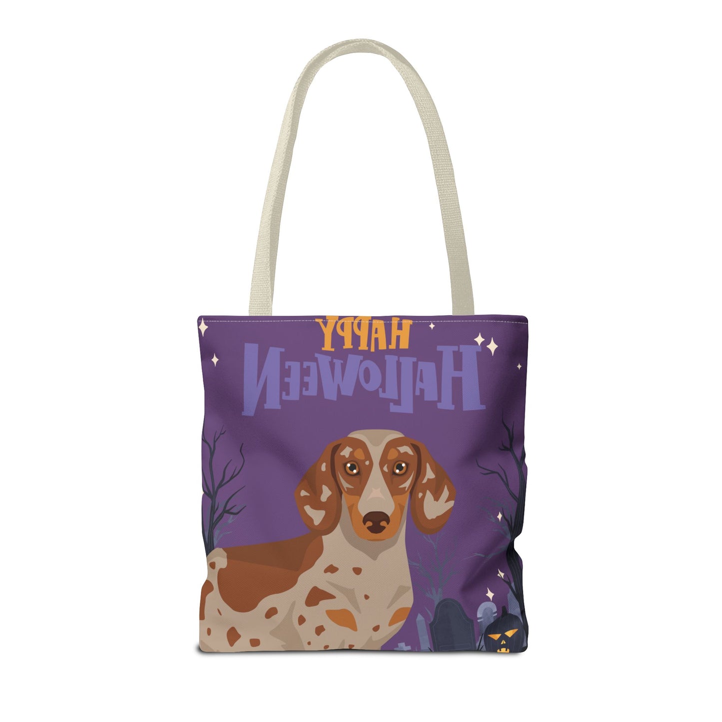 Dachshund Dog Happy Halloween Tote Bag 16x16