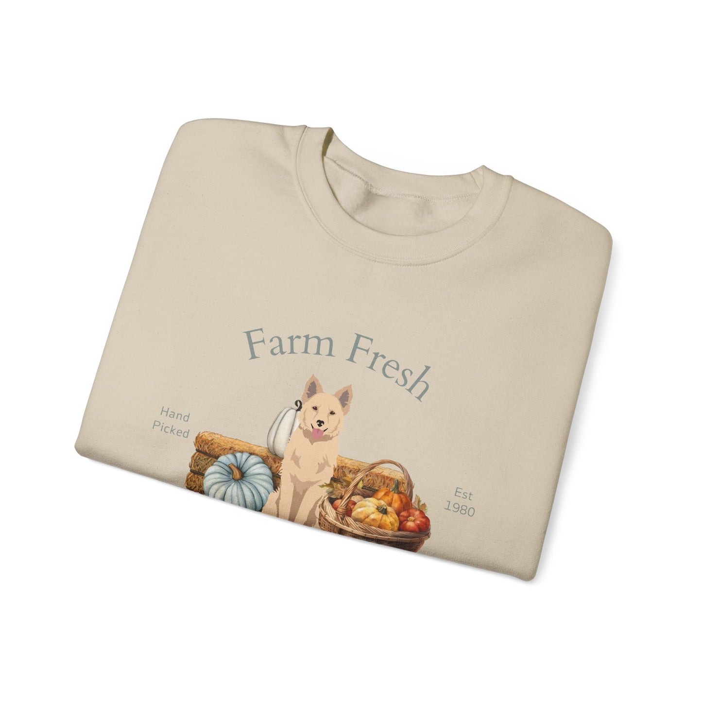 Mudi Dog Fall Farm Fresh Unisex Heavy Blend Crewneck Sweatshirt