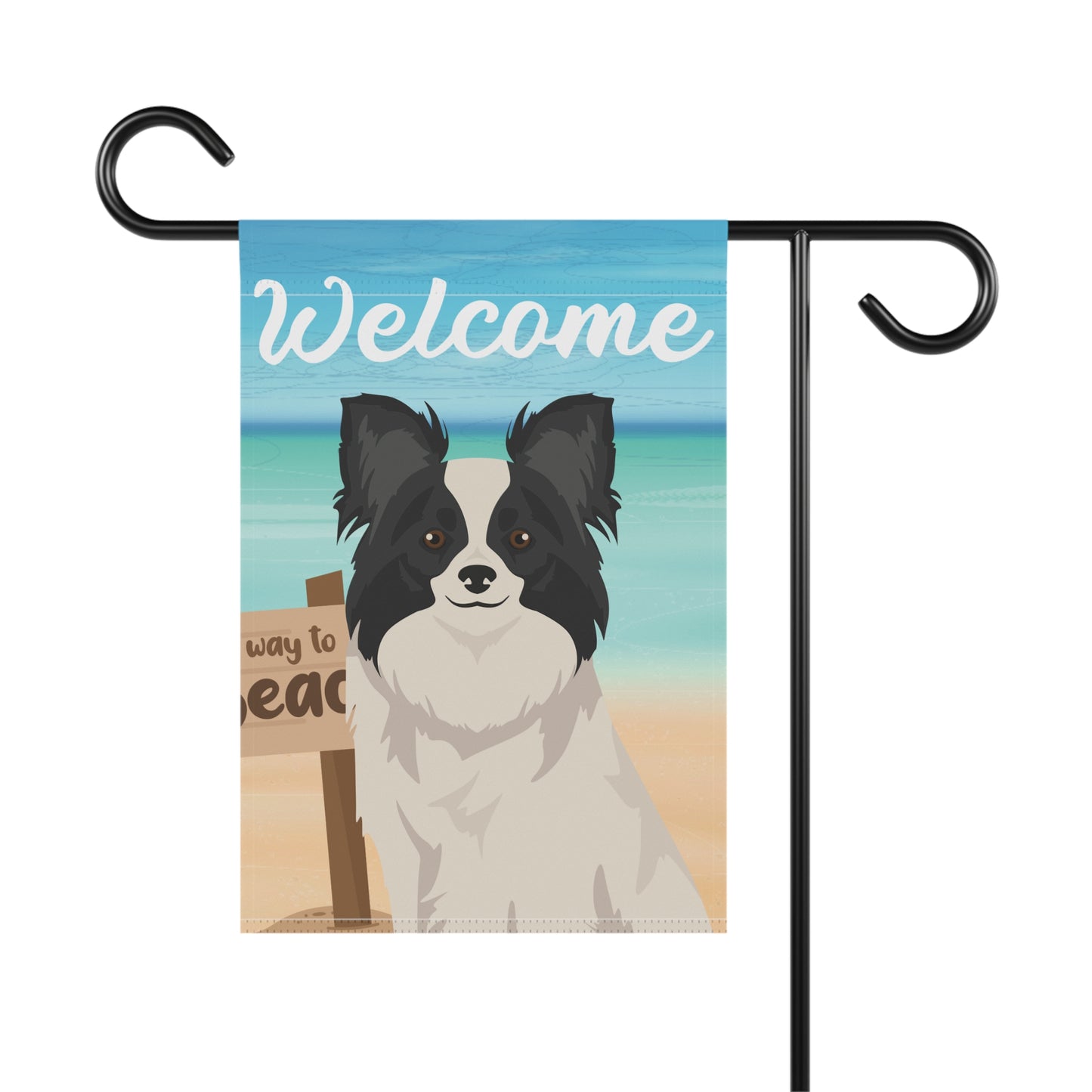 Papillon Dog Garden Flag