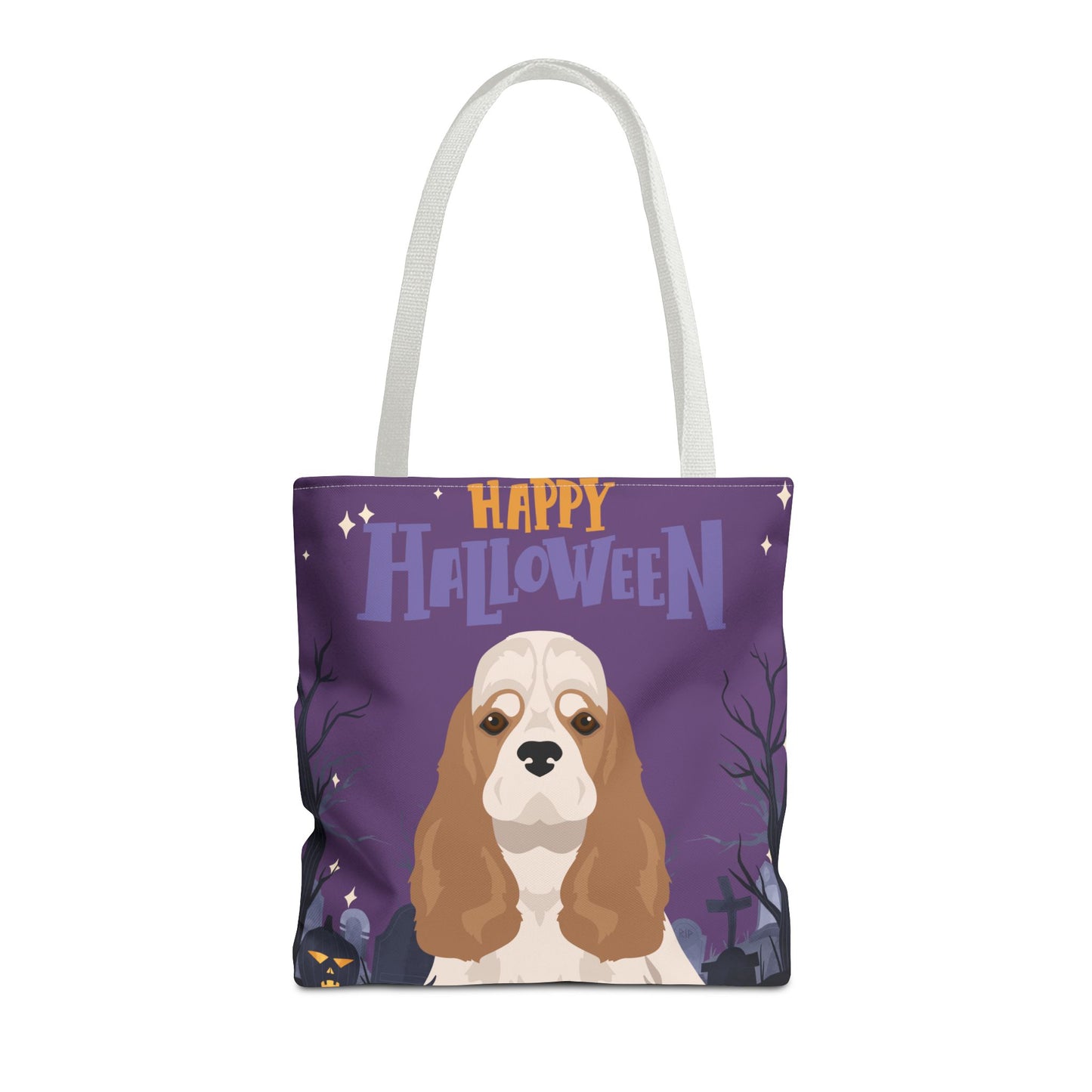 Cocker Spaniel Dog Happy Halloween Tote Bag 16x16