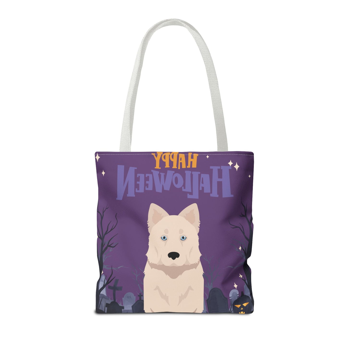 Yakutian Laika Dog Happy Halloween Tote Bag 16x16