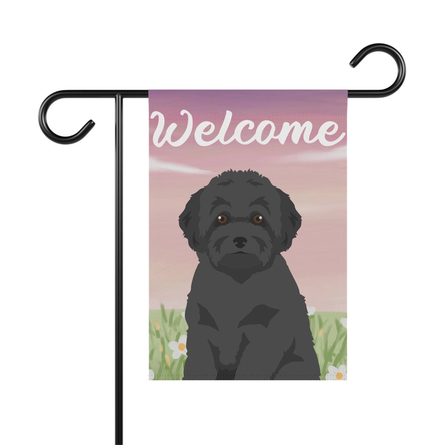 Toy Poodle Dog Welcome Garden Flag
