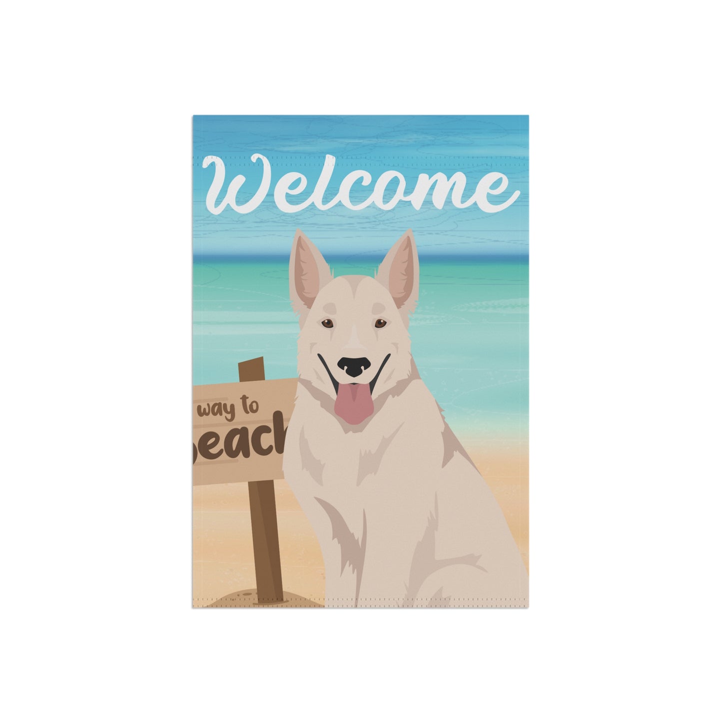 White Swiss Shepherd Dog Dog Garden Flag