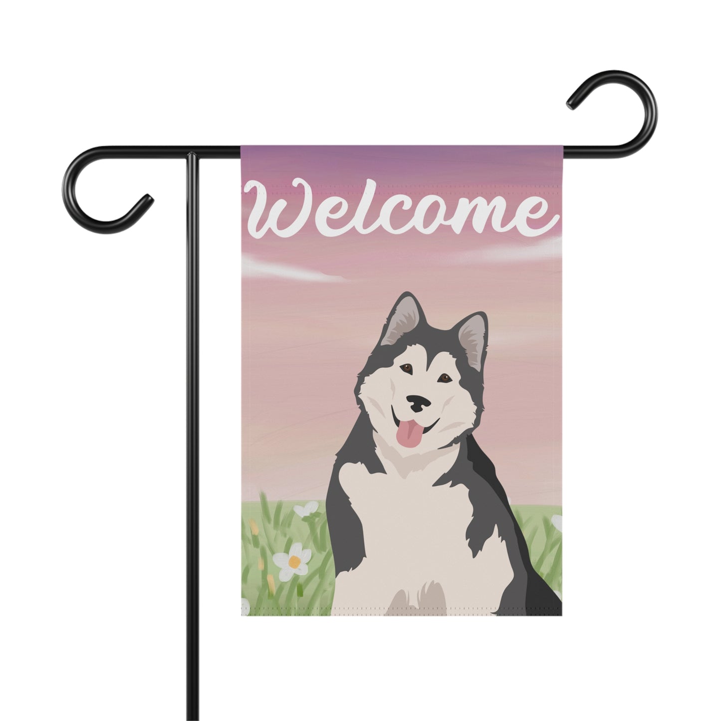 Alaska Malamute Dog Welcome Garden Flag