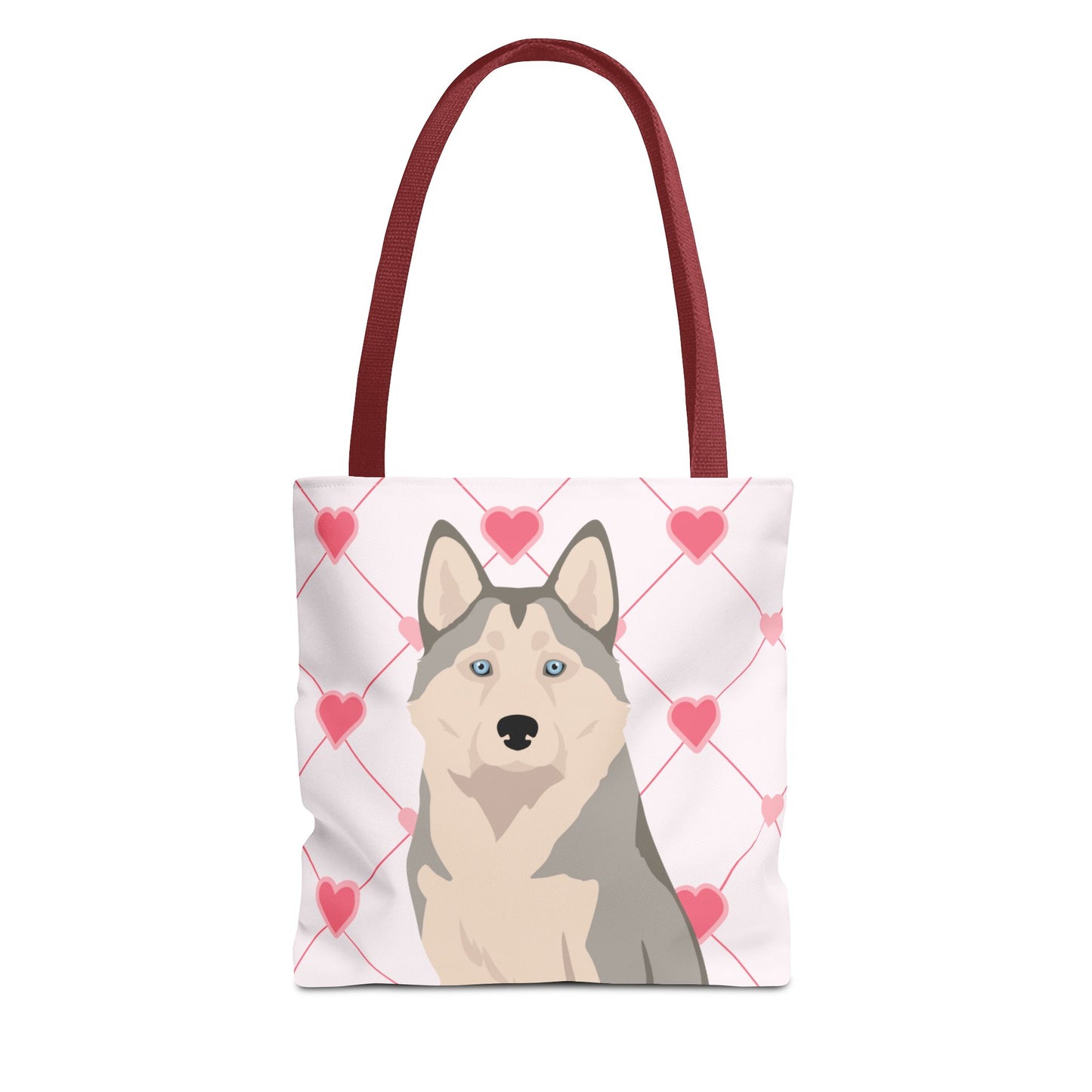 Alaskan Husky Dog Valentines Day Tote Bag, Husky Dog Mom Gift