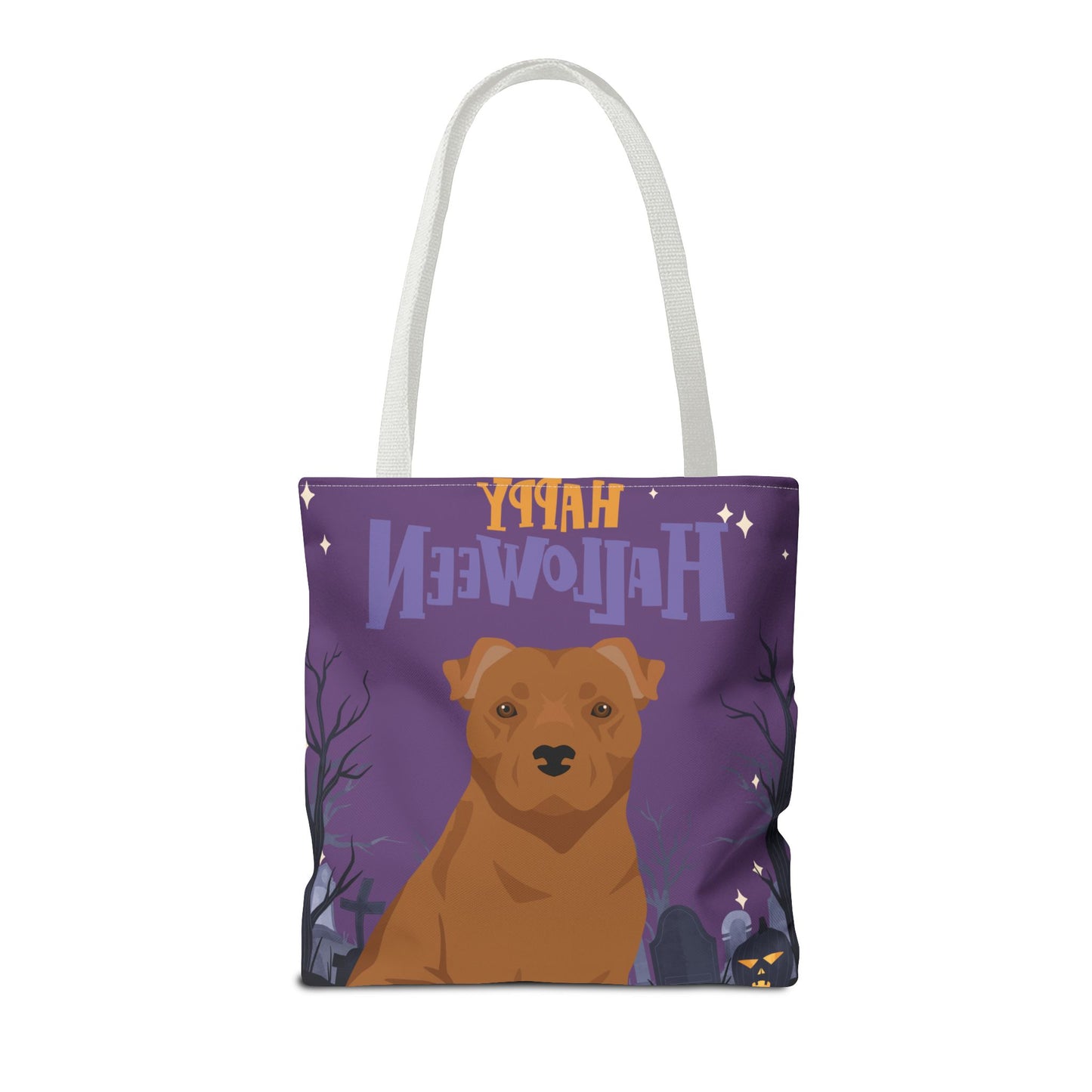 Staffordshire Bull Terrier Dog Happy Halloween Tote Bag 16x16