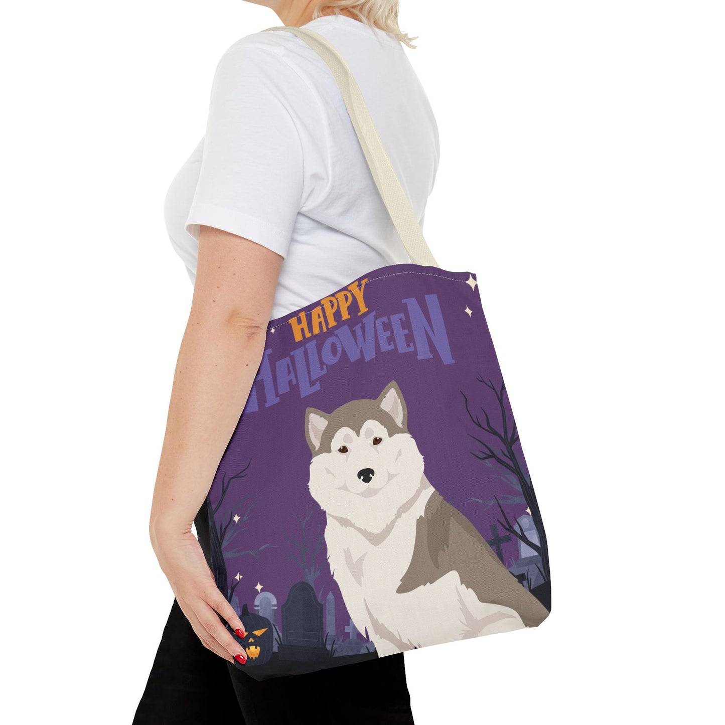 Greenland Dog Dog Happy Halloween Tote Bag 16x16