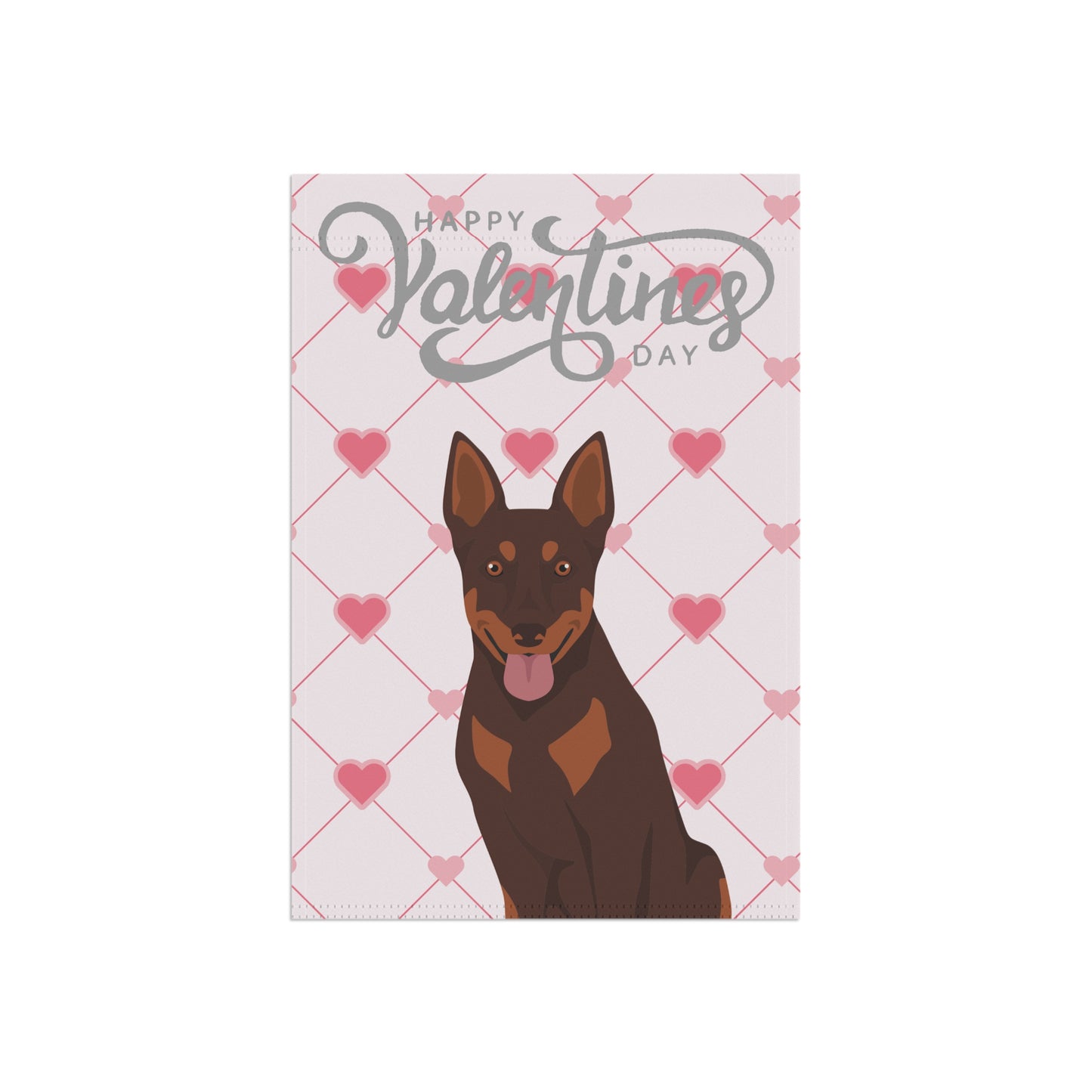 Australian Cattle Dog Valentines Day Garden Flag