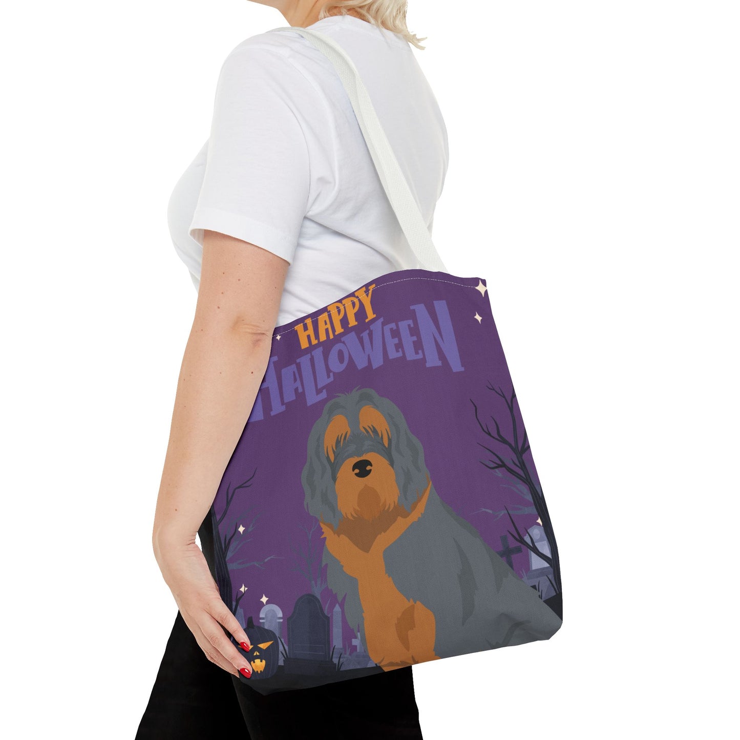 Otterhound Dog Happy Halloween Tote Bag 16x16