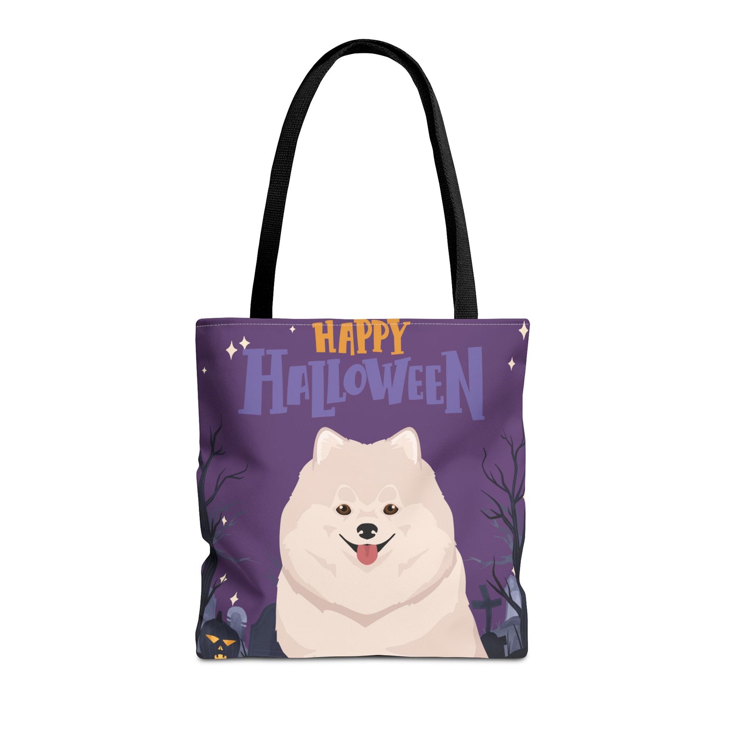 Pomeranian Dog Happy Halloween Tote Bag 16x16