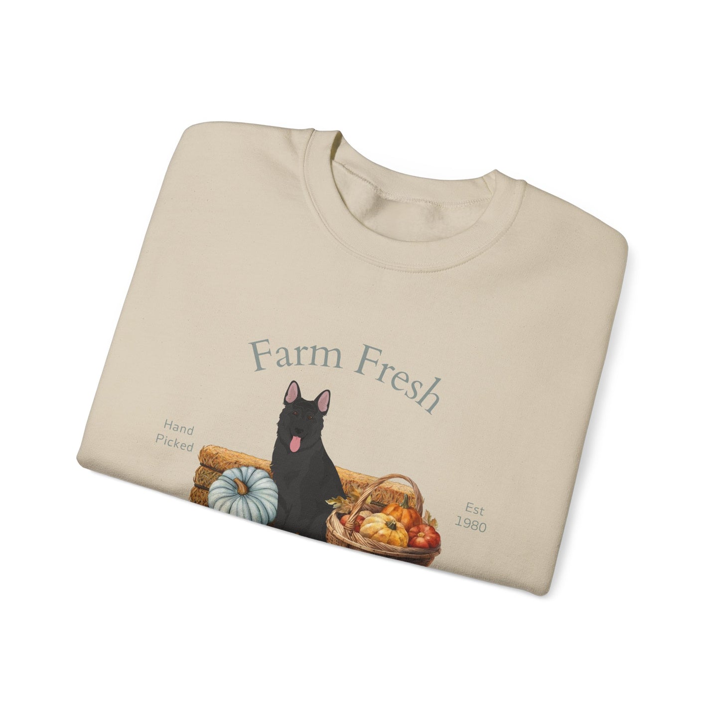 German Shepherd Dog Fall Farm Fresh Unisex Heavy Blend Crewneck Sweatshirt