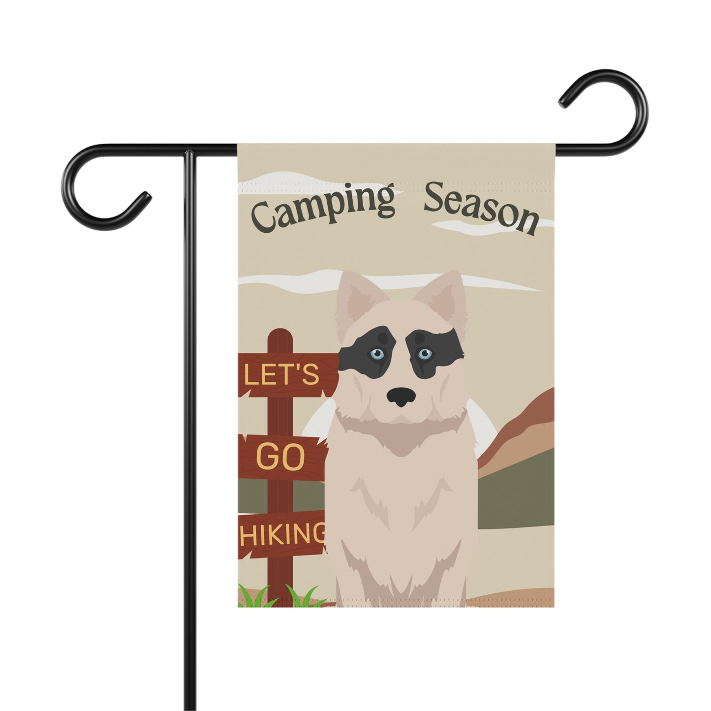 Yakutian Laika Dog Camping Garden Flag