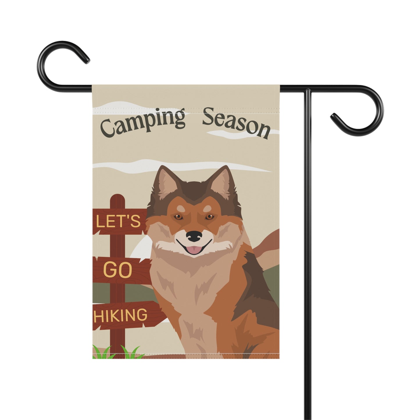 Nenets Herding Laika Dog Camping Garden Flag