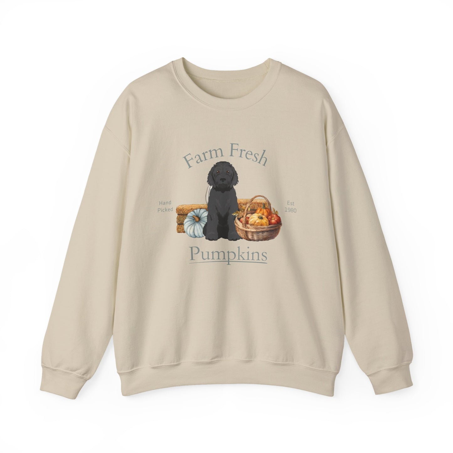Doodle Dog Fall Farm Fresh Unisex Heavy Blend Crewneck Sweatshirt