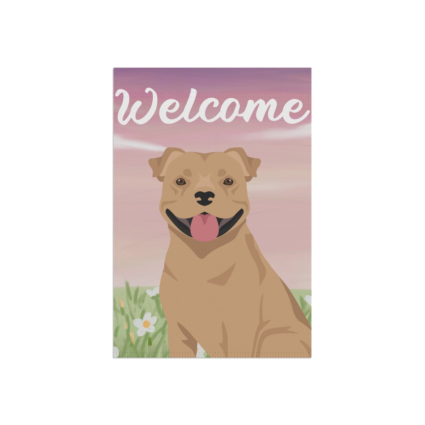 Staffordshire Bull Terrier Dog Welcome Garden Flag