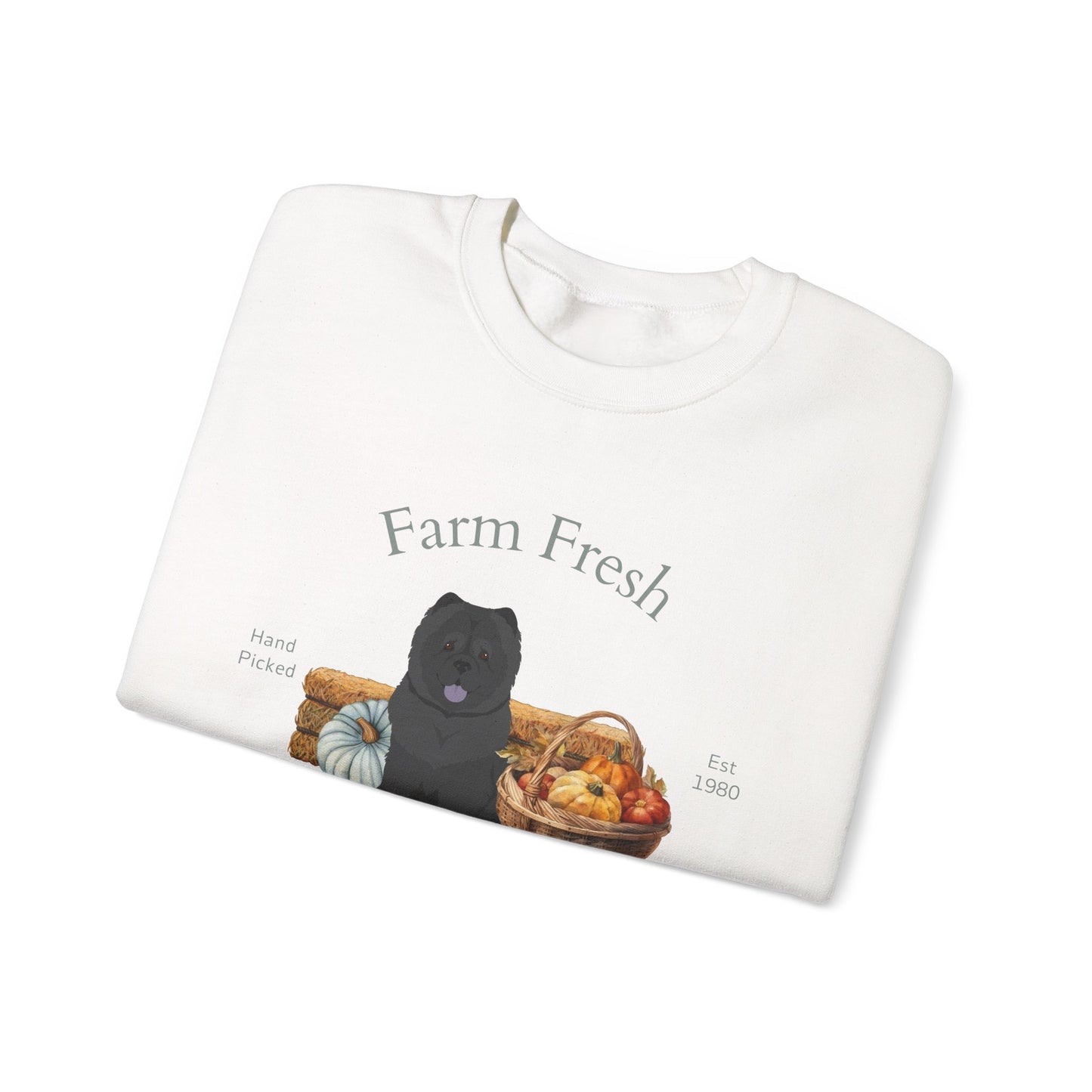 Chow Chow Dog Fall Farm Fresh Unisex Heavy Blend Crewneck Sweatshirt