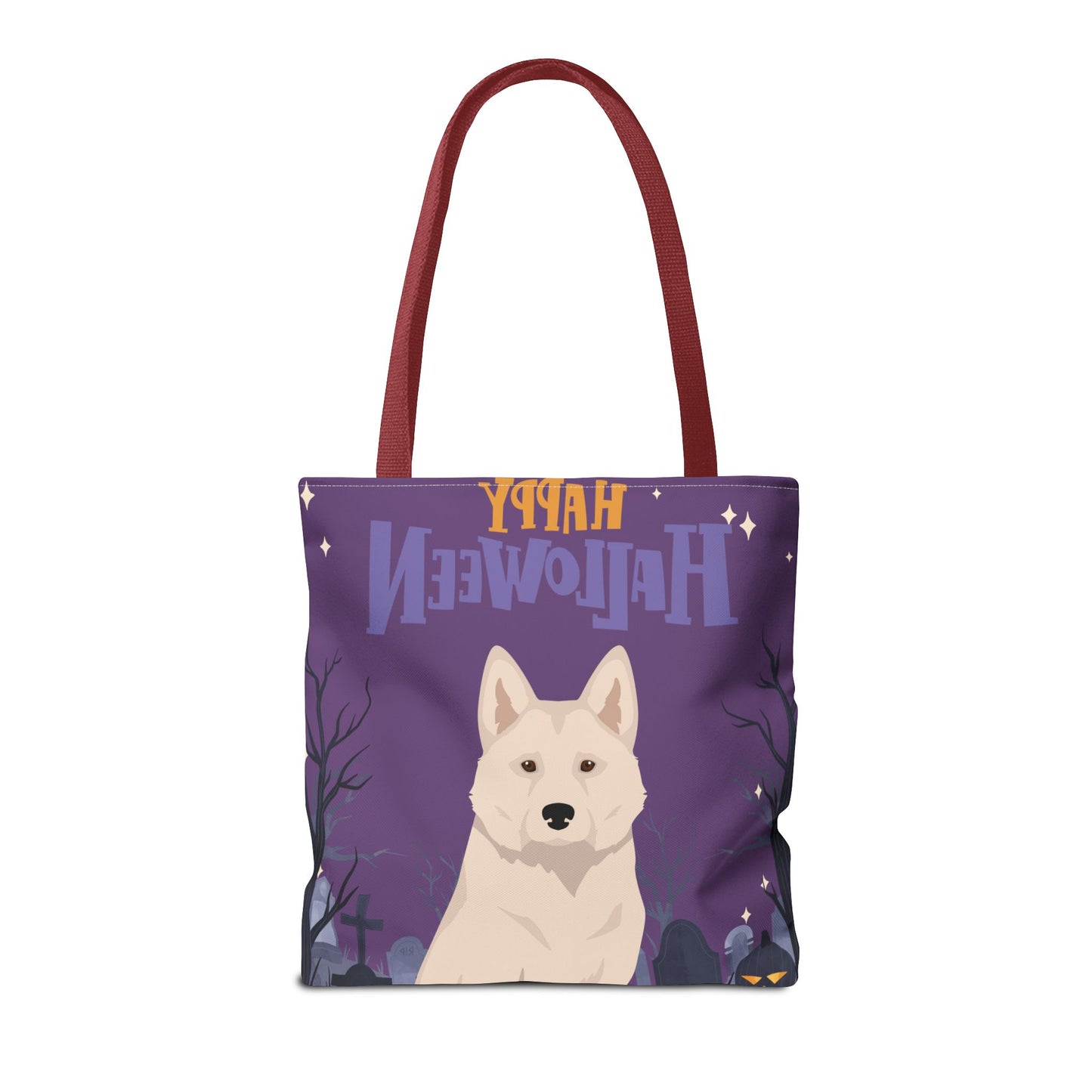Alaskan Husky Dog Happy Halloween Tote Bag 16x16