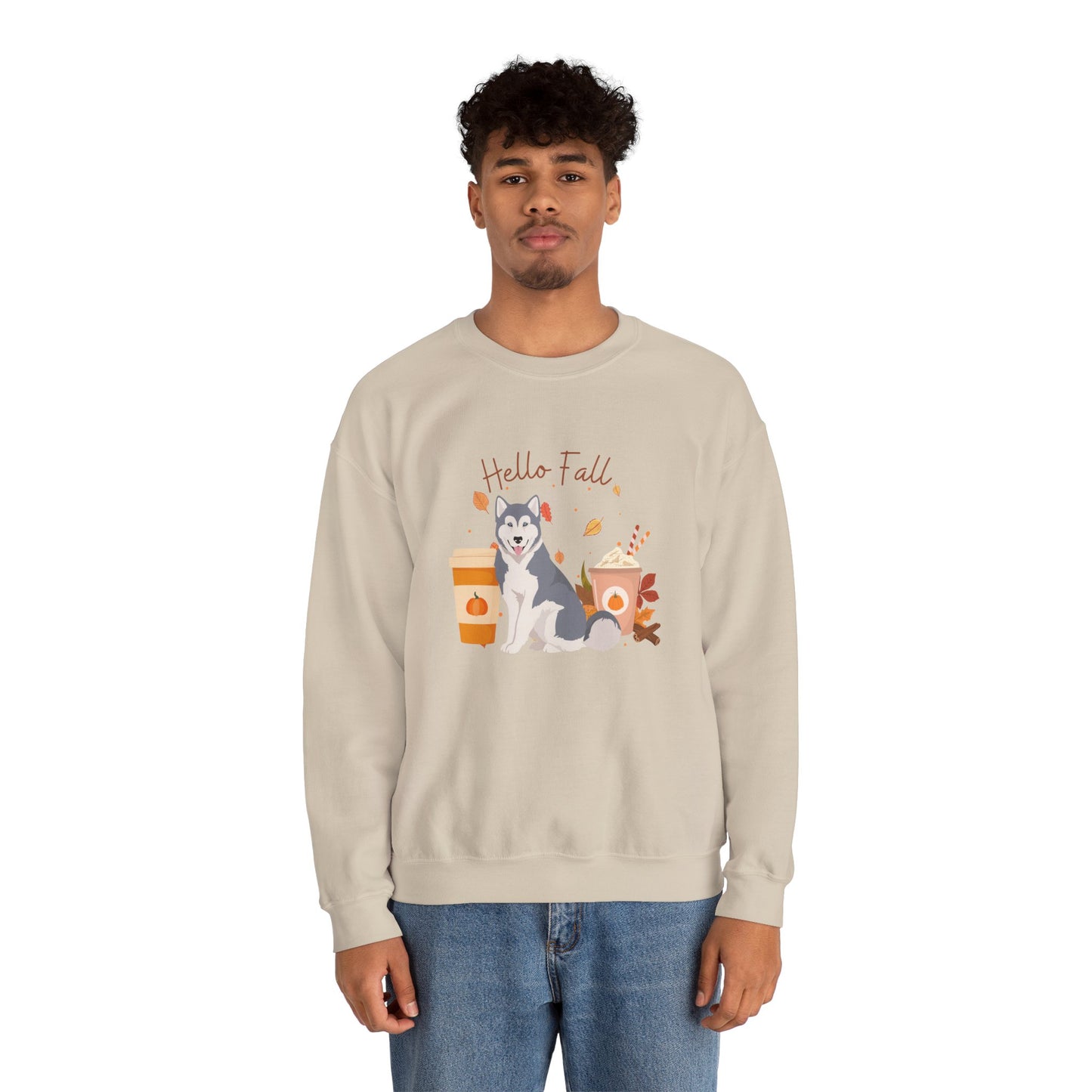 Copy of Copy of Copy of Canadian Inuit Dog Fall Halloween Unisex Heavy Blend Crewneck Sweatshirt