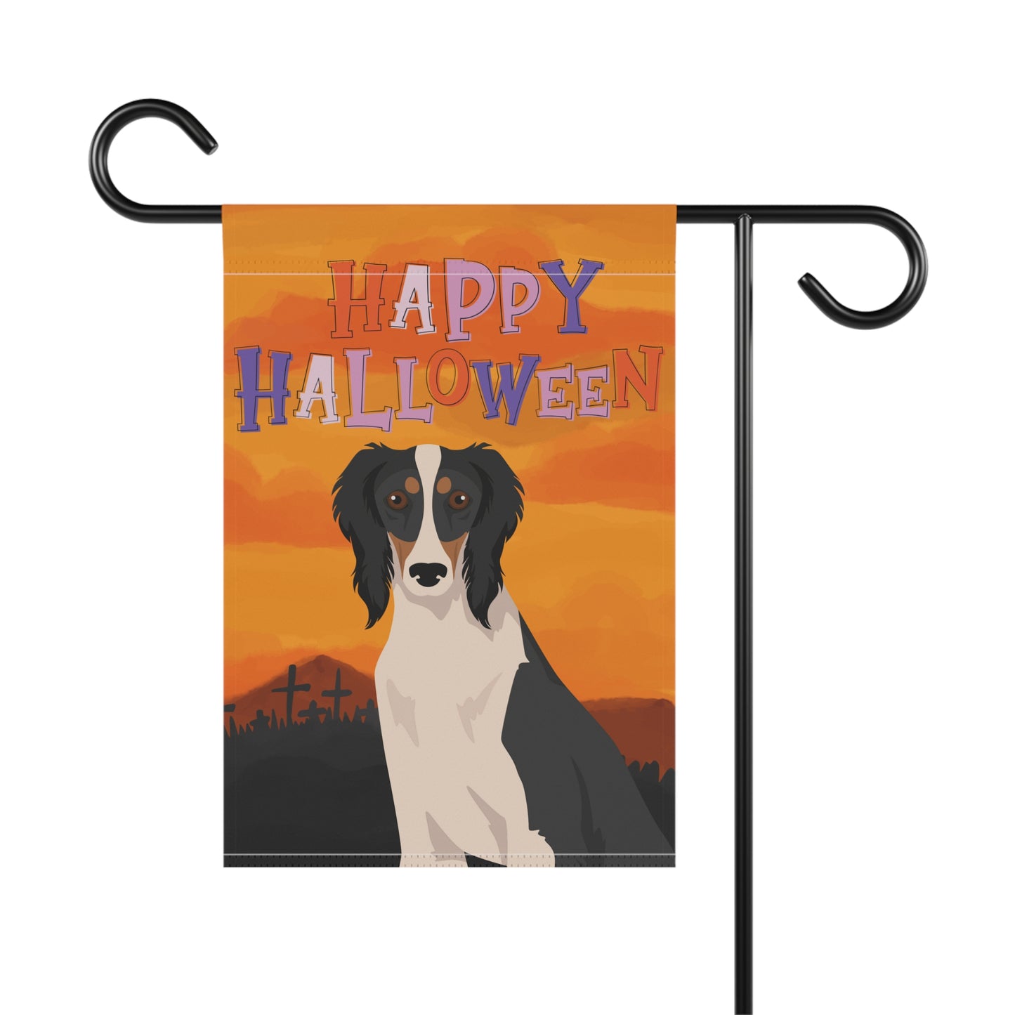 Saluki Dog Halloween Garden Flag