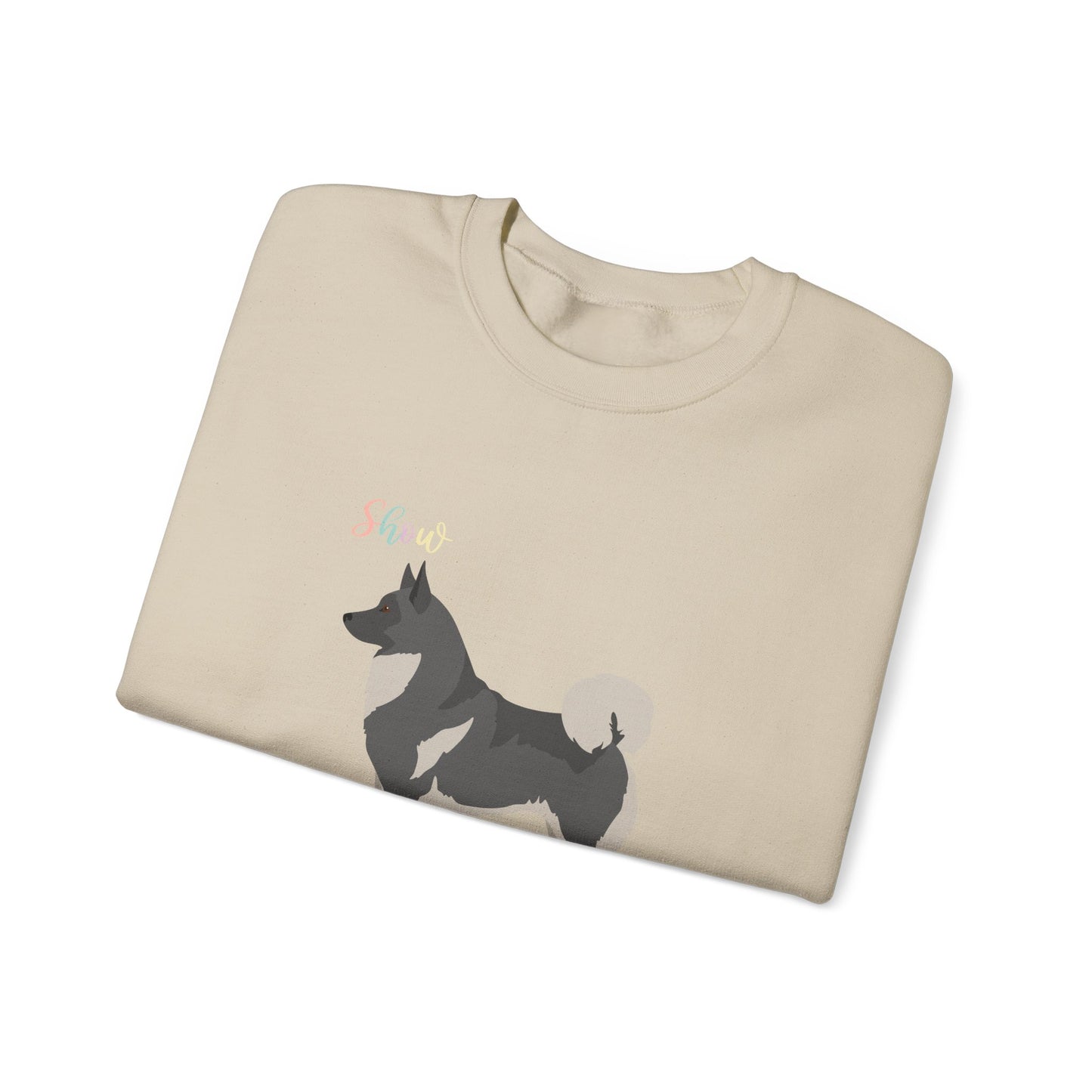 Norwegian Elkhound Dog Unisex Heavy Blend Crewneck Sweatshirt