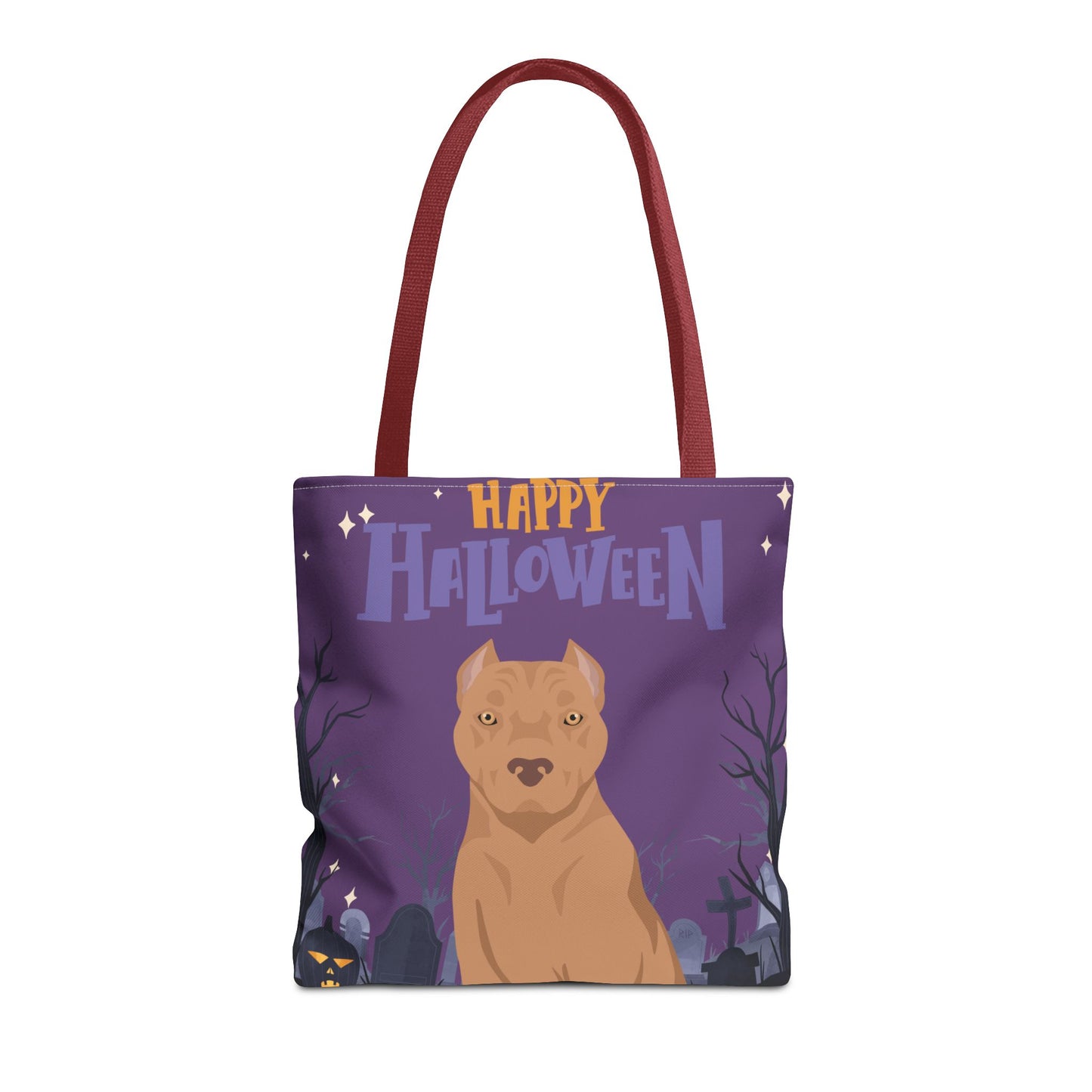 American Staffordshire Terrier Dog Happy Halloween Tote Bag 16x16