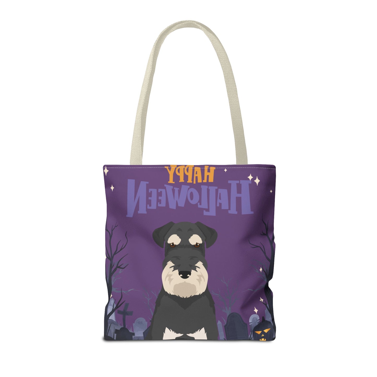 Schnauzer Dog Happy Halloween Tote Bag 16x16