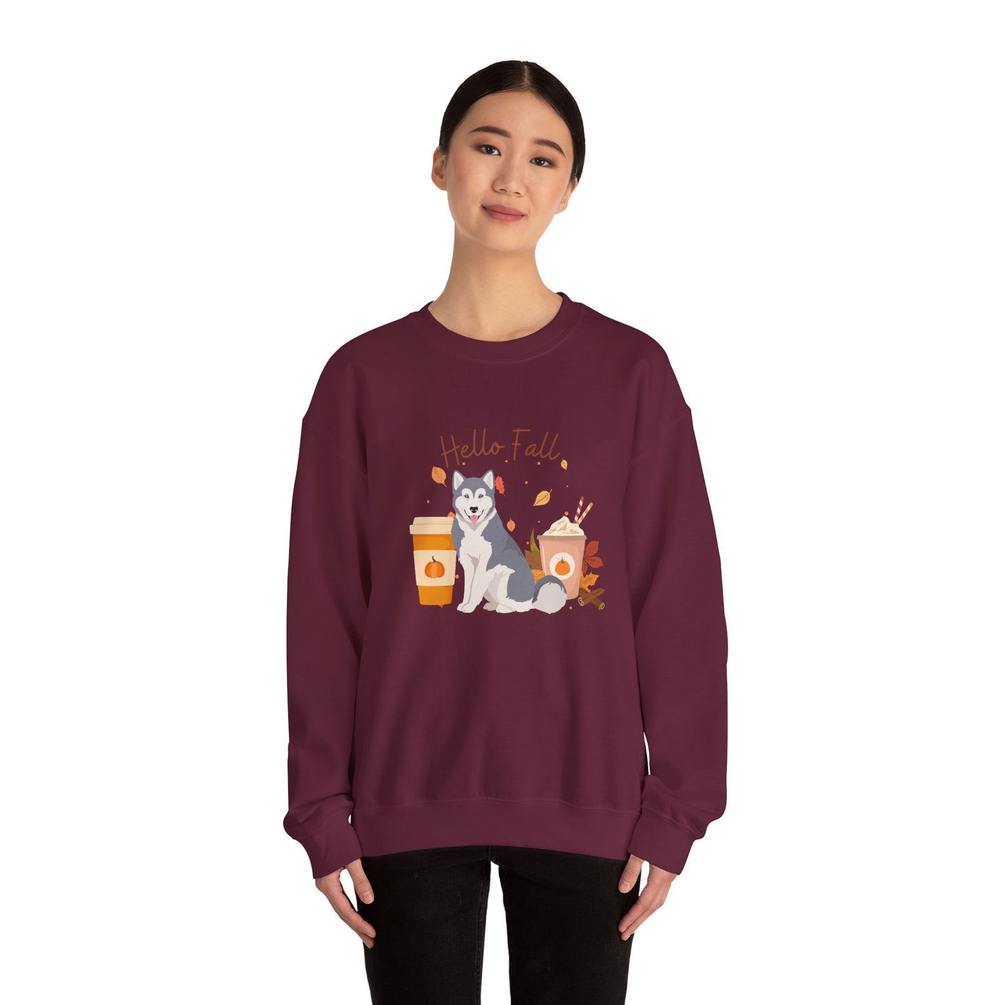 Copy of Copy of Copy of Canadian Inuit Dog Fall Halloween Unisex Heavy Blend Crewneck Sweatshirt