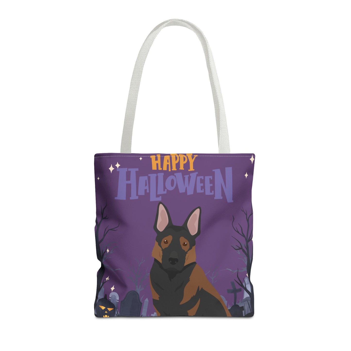 German Shepherd Dog Happy Halloween Tote Bag 16x16
