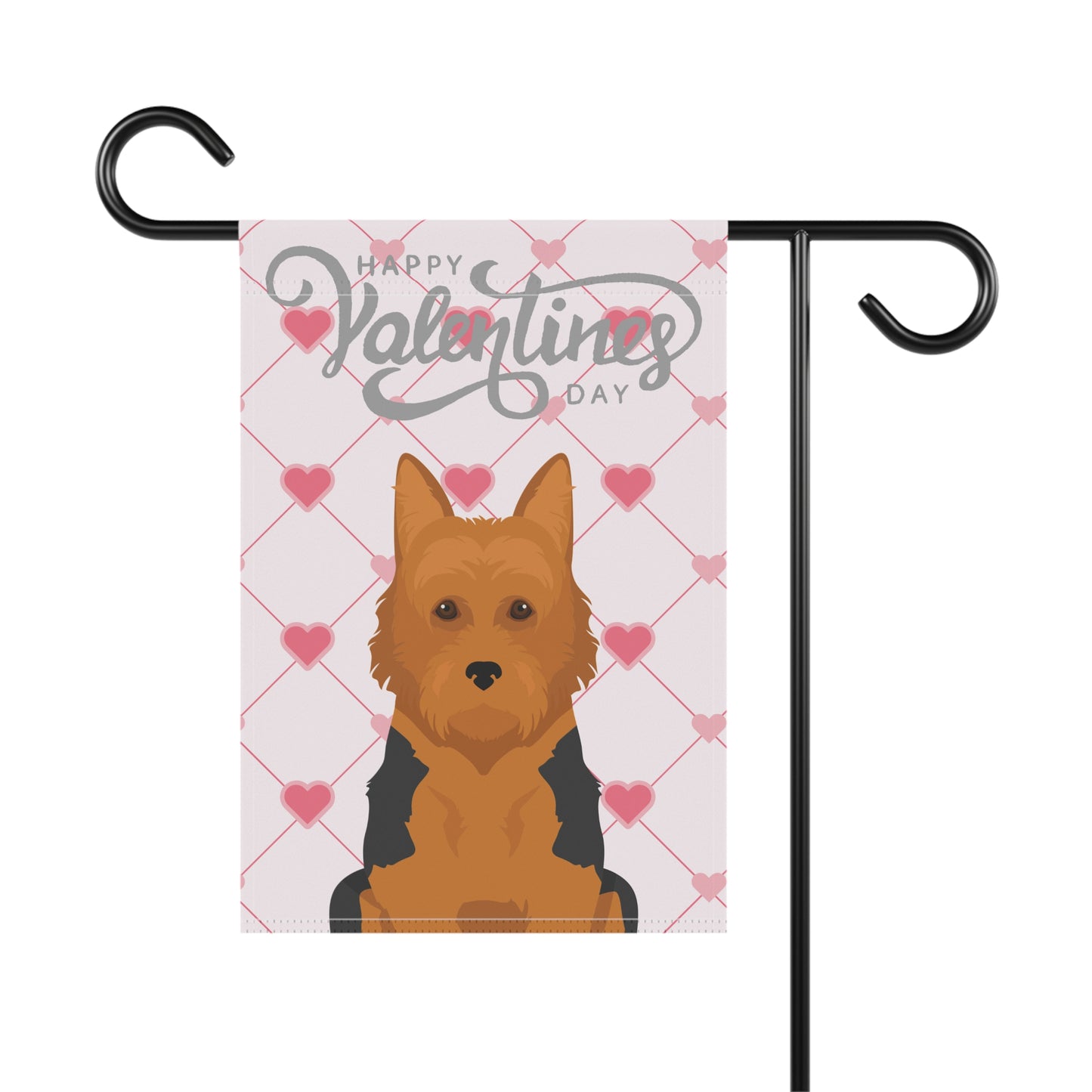 Australian Terrier Dog Valentines Day Garden Flag