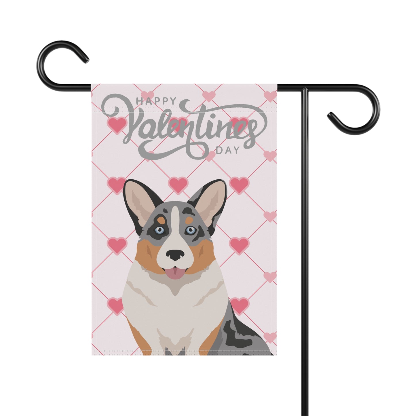 Cardigan Welsh Corgi Dog Valentines Day Garden Flag