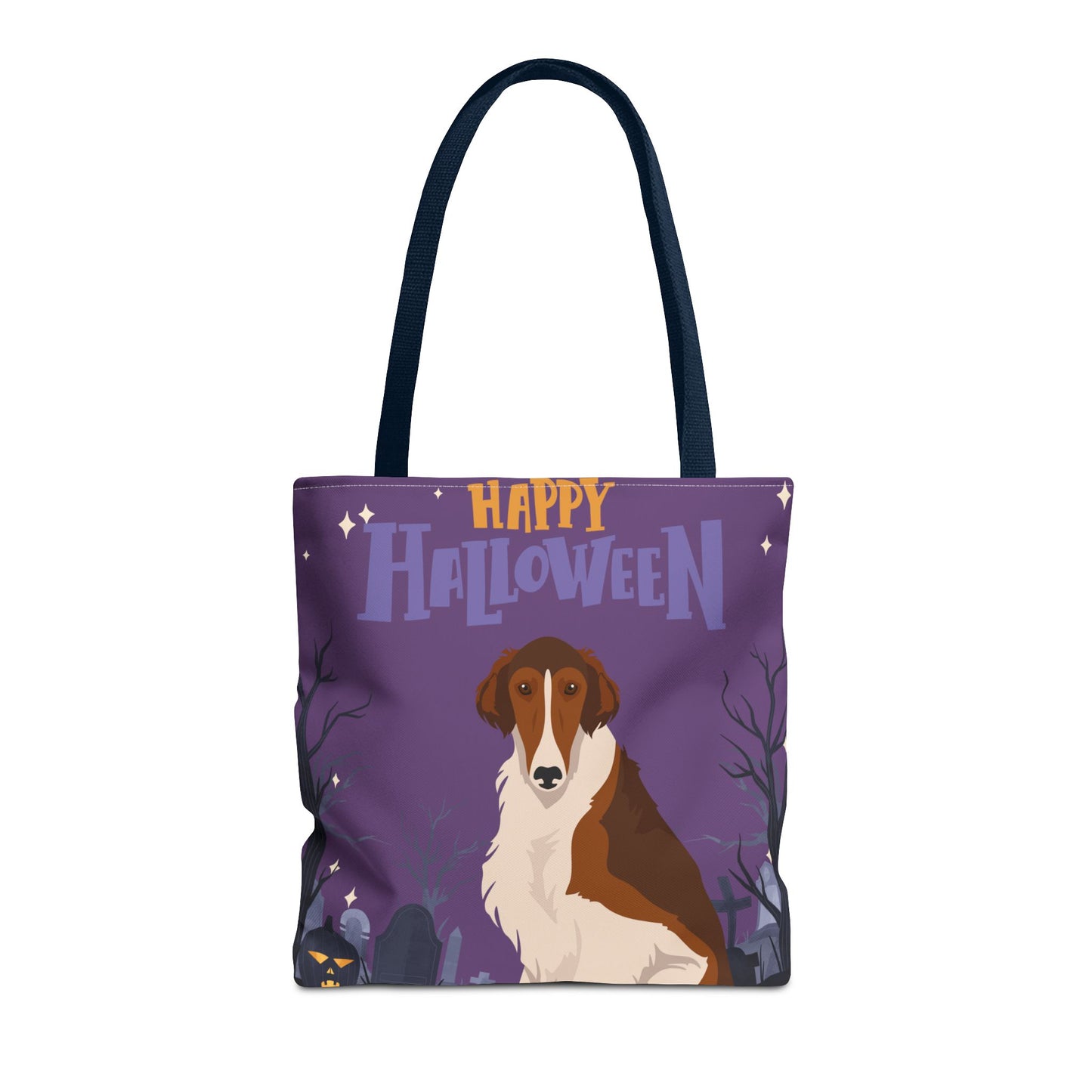 Borzoi Dog Happy Halloween Tote Bag 16x16
