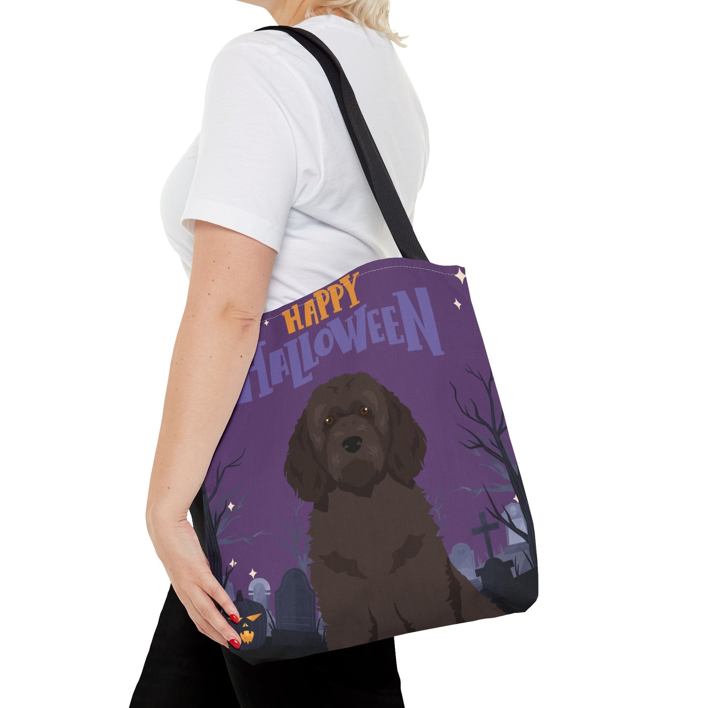 Portuguese Water Dog Dog Happy Halloween Tote Bag 16x16