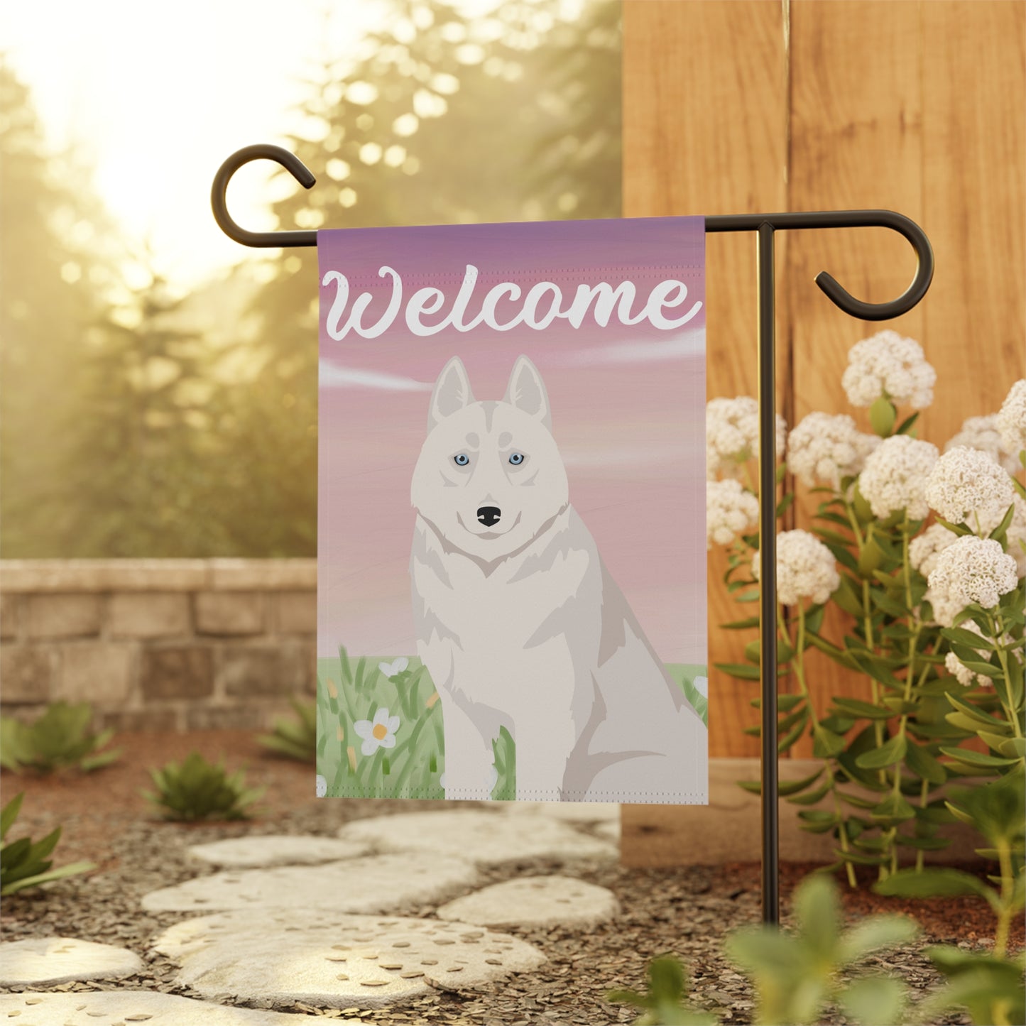 Siberian Husky Dog Welcome Garden Flag