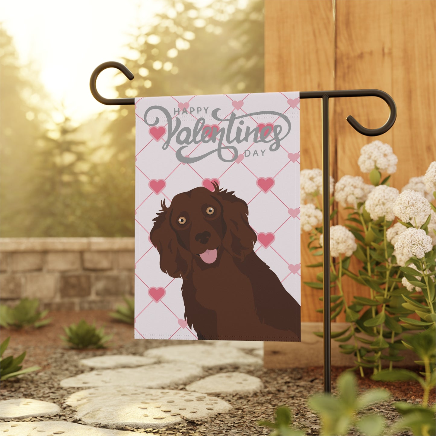 Boykin Spaniel Dog Valentines Day Garden Flag