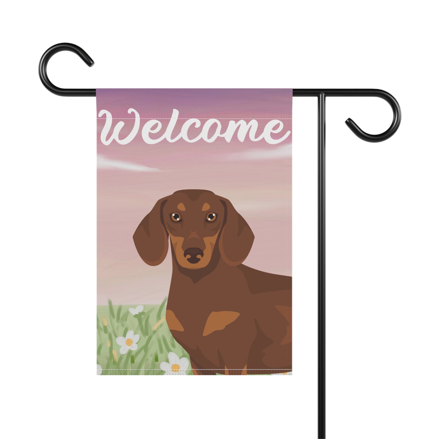 Dachshund Dog Welcome Garden Flag