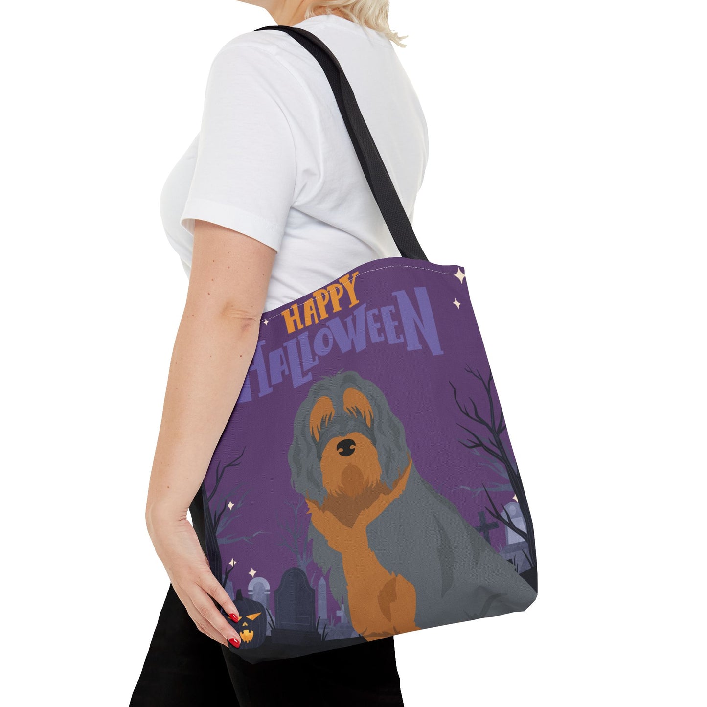 Otterhound Dog Happy Halloween Tote Bag 16x16