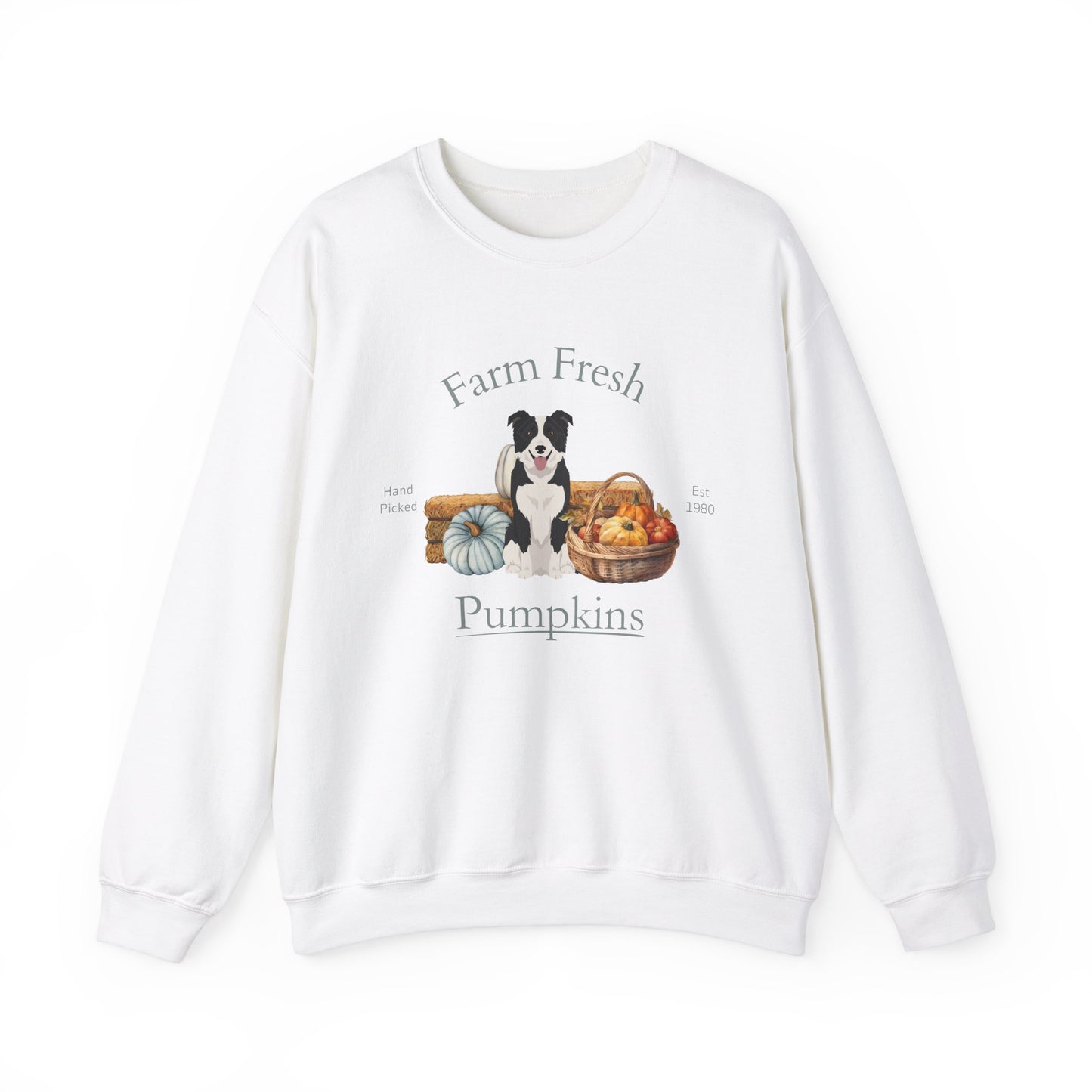 Border Collie Dog Fall Halloween Unisex Heavy Blend Crewneck Sweatshirt