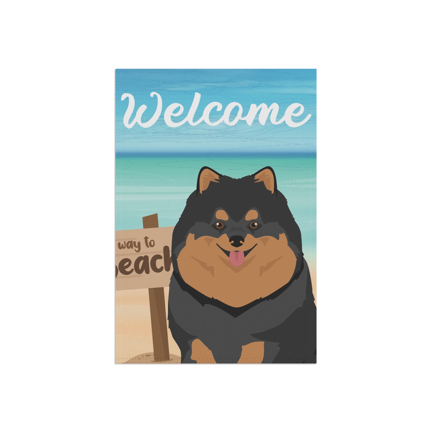 Pomeranian Dog Garden Flag