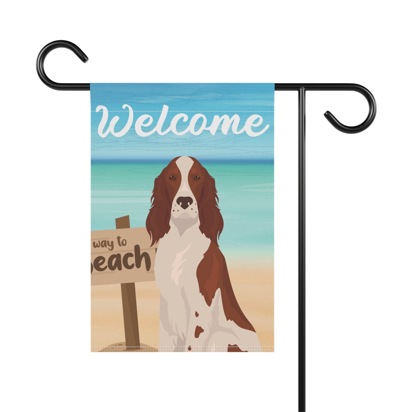Irish Red and White Setter Dog Garden Flag