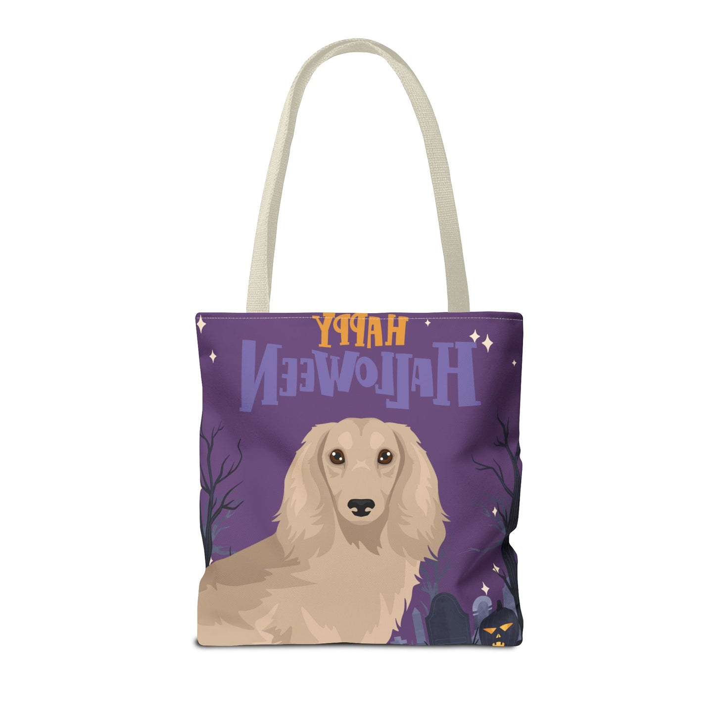 Dachshund Dog Happy Halloween Tote Bag 16x16