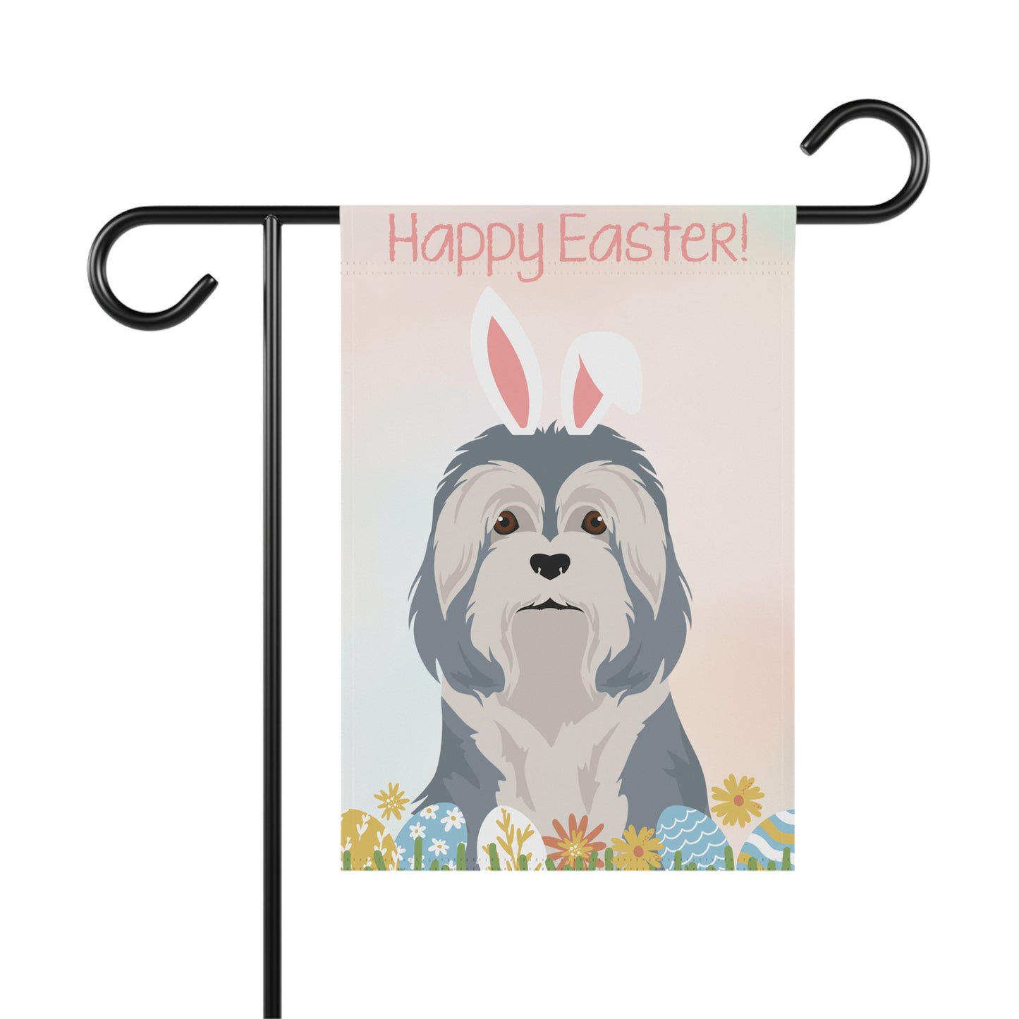 Lowchen Dog Happy Easter Garden Flag