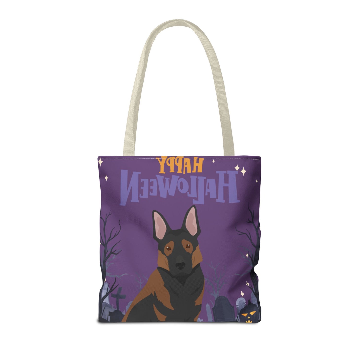 German Shepherd Dog Happy Halloween Tote Bag 16x16